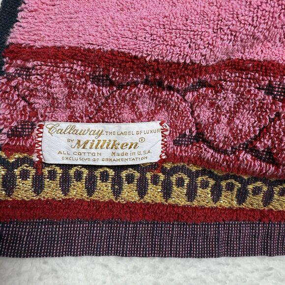 Vintage Stevens Utica & Milliken Callaway Cotton Hand Towel Set Lot of 5 Retro - Picture 13 of 13